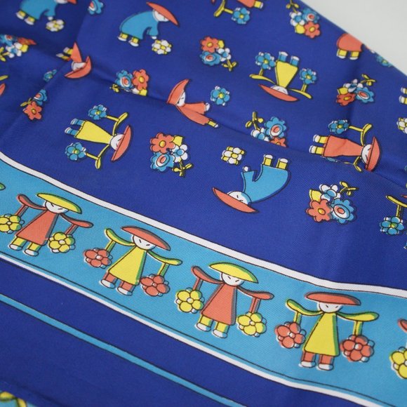 Vintage Square Scarf Handkerchief - Picture 3 of 7